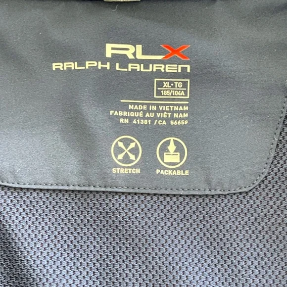 RALPH LAUREN RLX Navy Blue Full Zip Pullover Lightweight Golf Performance XLarge
